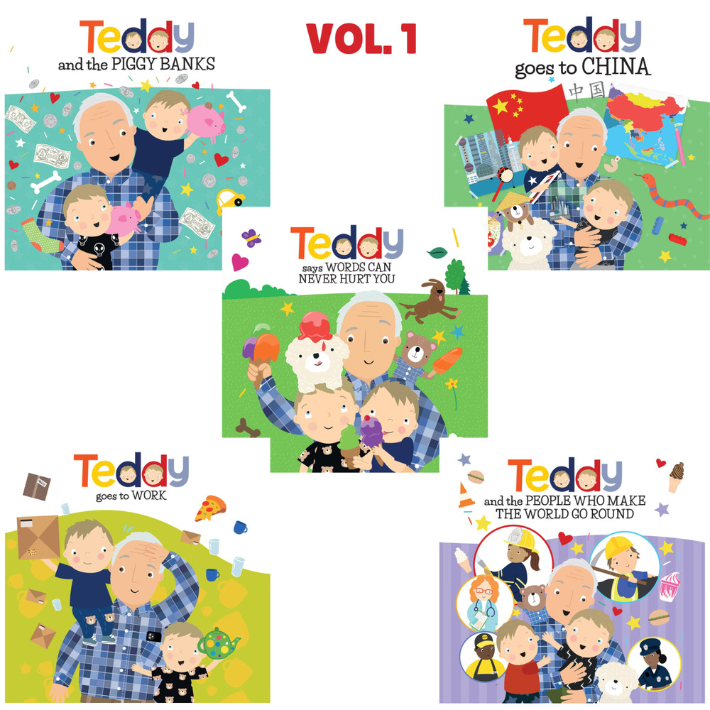 New Teddy Vol. 1 & Vol. 2 10-Book Illustrated Box Set Picture Books Ryan Cohen - Picture 2 of 15